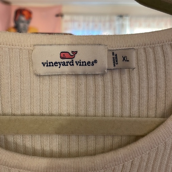 Vineyard Vines Short Sleeve Ruffle Sweater XL - Picture 2 of 6